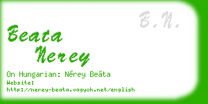 beata nerey business card